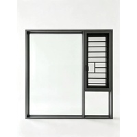 Système de fenêtre à battant en aluminium de 116 mm de profondeur pour usage résidentiel, commercial et bâtiments modernes
