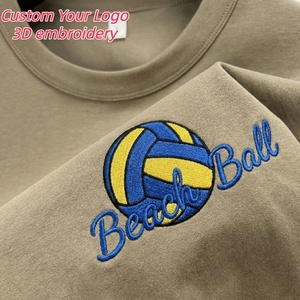 Camiseta TKAN737D al por Mayor para Hombre, Talla Grande, Informal, Gruesa, 100% Algodón, con Logotipo Personalizado con Bordado 3D, Hombros Caídos - Product Image 1