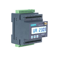 Medidor de Energía Trifásico con Pantalla LCD para Riel DIN, RS485 Modbus-RTU, 220V CA, Registrador de Datos, Medidor de Potencia
