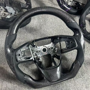 Volante Deportivo de Cuero para Automóvil, Accesorios para <span class=keywords><strong>Honda</strong></span> Civic Accord <span class=keywords><strong>CRV</strong></span> XRV de 10.ª Generación, Volante de Fibra de Carbono Forjado - Product Image 2
