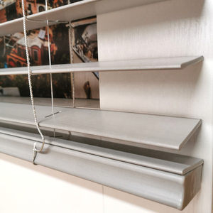 Stores en Faux Bois <span class=keywords><strong>de</strong></span> 50 mm, Stores Fantaisie pour la Décoration <span class=keywords><strong>de</strong></span> la Maison, Couleur Grise, Stores en Faux Bois Sans Cordon - Product Image 6