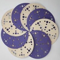Disque abrasif 775 violet en céramique de sable, base papier latex, 6 pouces, 49 trous, dureté moyenne, pour meuleuse et ponçage de surface