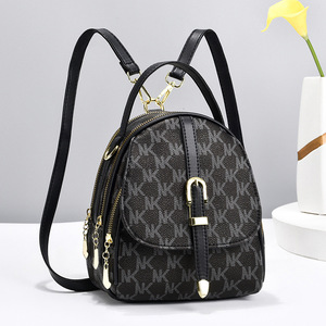 Hot Sale Luxury Mini PU Leather Women's School <b>Backpack</b> Small School Bag with Zipper Closure Fashion Purses for Girls <b>Ladies</b> - Product Image 2
