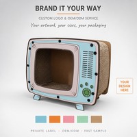 Adorable Maison pour Chat Style Télévision en Carton Écologique, Griffoir pour Chat, Protection de Meubles, Chats d'Intérieur, Vente en Gros