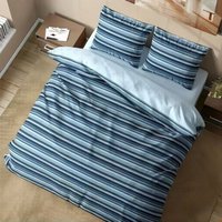 Parure de lit en polyester imprimé à rayures, housse de couette et taies d'oreiller, ensemble de literie 3 pièces, textile de maison moderne pour chambre à coucher, vente en gros, personnalisable
