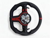 Penjualan Langsung Pabrik Bahan Kulit Modifikasi Setir Sporty Desain Serat Karbon Layar LED untuk Universal Fitment
