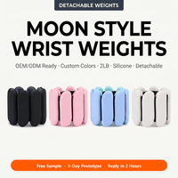 Poids de poignet et de cheville ajustables en silicone courbé avec noyau en fer, détachables et à fixation Velcro, pour entraînement en salle de sport