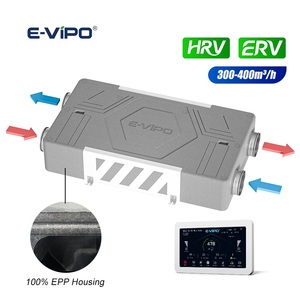 E-VIPO Unité de ventilation à contre-courant de haute qualité, design écologique, efficacité 98%, fonction bypass, échangeur de chaleur, récupérateur - Product Image 1