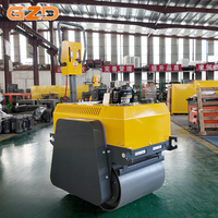 Compacteur vibrant diesel GZD 600 mm à double tambour, autoporté, avec moteur Changfa 178F, pour le compactage du sol et de l'asphalte