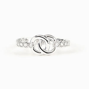 Anelli Geometrici T0110 per Matrimonio con Micro Pavé di Zirconia Cubica Creata in Laboratorio, Anelli di Fidanzamento Unisex alla Moda - Product Image 6