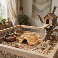 Maison pour hamster en céramique de corail personnalisée, nid pour petits animaux, grotte, abri pour animaux de compagnie fait main, lit de repos, abri pour la vente en gros