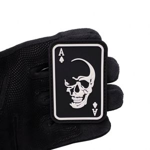 Patch de moral en PVC souple avec <span class=keywords><strong>Velcro</strong></span>, motif crâne, Poker Ace Black Peach, <span class=keywords><strong>autocollant</strong></span> lumineux - Product Image 4