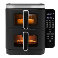 Aifa 11L acier inoxydable double friteuse 2800w contrôle numérique airfly écran tactile friteuses appareils ménagers intelligents Air Fryer Four