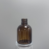 Flacon en verre ambré pour sirop contre la toux avec bouchon à vis et design sérigraphié pour le stockage de médicaments et de lotions