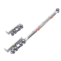 Kit de quincaillerie de porte coulissante moderne en acier inoxydable avec amortisseur tampon roues suspendues vis de pare-chocs de poulie pour la maison ou le bureau