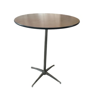 Mesa de <span class=keywords><strong>Bar</strong></span> Redonda Moderna con Altura Ajustable y Estructura Metálica Resistente para Uso en Bares y Restaurantes - Product Image 1