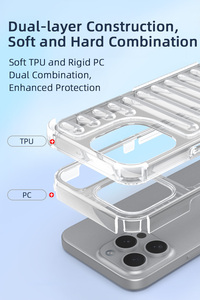 Funda Protectora para Teléfono con Diseño de Lujo, Carga Inalámbrica, Resistente a Golpes, en TPU y PC, con Colores Transparentes para 16/15/<span class=keywords><strong>14</strong></span>/13 - Product Image 2