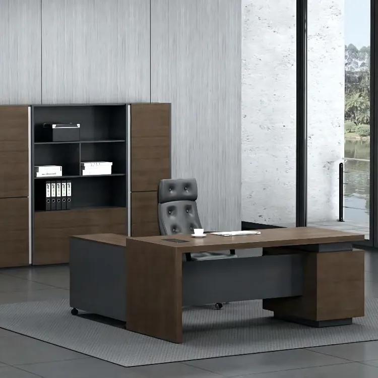 Gute Qualität Firmen möbel 2000mm Länge Director Office Desk Set mit mobilem Seitens chrank