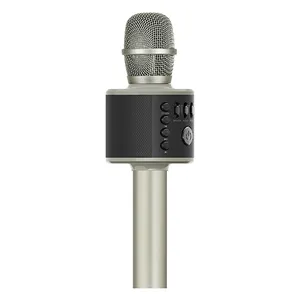Karoke-máquina inalámbrica de mano, micrófono de plástico chino, portátil, para karaoke