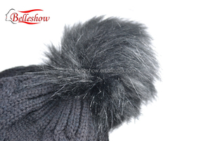 peluca cabeza caliente de lana sombrero peluca negro de lana de pelo largo y recto de invierno cálido de pelo largo pelo recto - Product Image 6