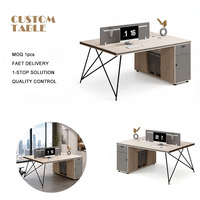 Meubles de bureau contemporains, aménagement modulaire, rangement par tiroirs, structure en bois, design intelligent, poste de travail, mobilier de bureau