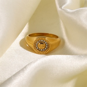 Retro <b>Silver</b> Plated Stainless Steel Cluster <b>Ring</b> with Lab Created Zircon Stones Heart Shape Casual/Sporty for Women - Product Image 2