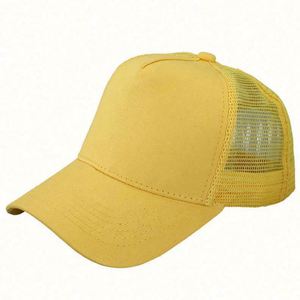 หมวกตาข่ายส่งเร็วราคาส่ง สีพื้น ปักโลโก้ได้ หมวกเบสบอลครึ่งตาข่าย หมวก Trucker แบบตาข่าย หมวก 5 แฉก - Product Image 2