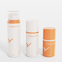 Flacon sans air de 15 ml, 30 ml, 50 ml avec bouchons et capuchons pour usage chimique