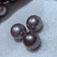Vente en gros AAAAA qualité naturelle 11-12mm forme Edison ronde perle d'eau douce pour la fabrication de colliers et de boucles d'oreilles