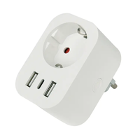 Enchufe inteligente Tuya Wifi enchufe UE 16A con 2 puertos USB y tipo C