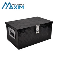 Boîte à outils en aluminium pour camion, 20"x12"x9.5", 5 barres de fixation - Coffre de rangement robuste verrouillable pour benne de pick-up