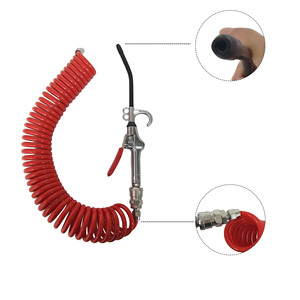 Pistolet de dépoussiérage pneumatique pour remorque, ensemble de pistolets de soufflage à connexion rapide, tube télescopique à ressort pour camion, raccord d'air 14 mm en plastique et acier - Product Image 6