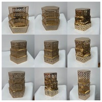 Supports à gâteaux géométriques en fer IMUWEN, 3 pièces, pour présentation de desserts de mariage, décoratifs, vente chaude transfrontalière