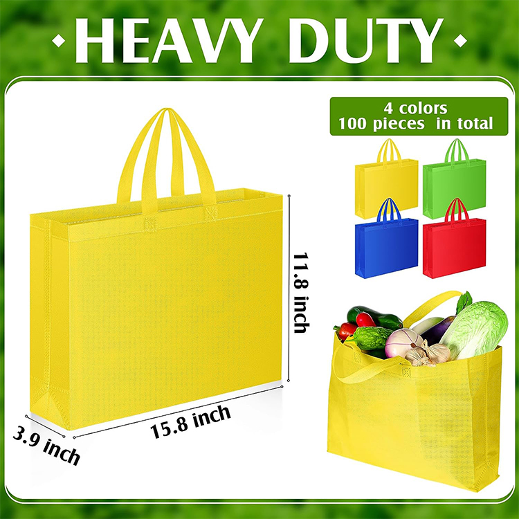 Eco grocery supermarket reusable recycled non-woven promotional custom non woven shopping tote bag with logo