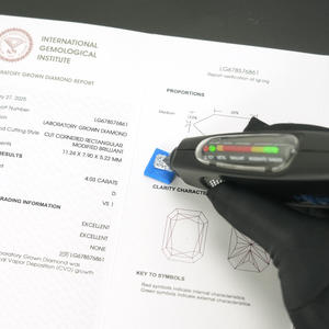 Diamants de laboratoire cultivés HPHT CVD, taille radiant, certifiés IGI, 1-7 carats, VVS, couleur D, pour la fabrication de bijoux - Product Image 6