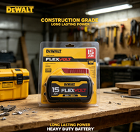 Batterie au lithium DEWALT DCB615 FLEXVOLT 15Ah 20V/60V MAX 300Wh, batterie haute capacité pour outils électriques, indicateur de charge LED