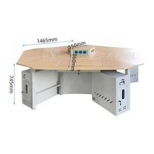 Sistema de conferencia de elevación de monitor de volteo manual de diseño escolar con cajones y gabinetes bloqueables para equipo educativo de oficina - Product Image 2