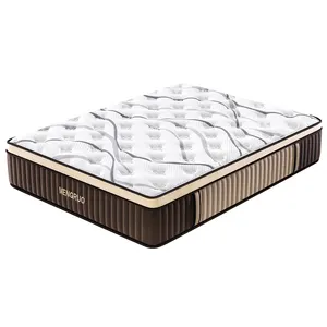 Cama de Hotel de tela Jacquard con soporte trasero, cama de espuma viscoelástica para dormir, colchón King en caja de 16 pulgadas