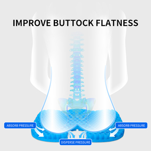 Blue Honeycomb Gel Seat Cushion Product Double Cellular Design Cooling Car Drivers Office Chair Air Gel Seat Breathable Cushion - Product Image 6