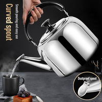 Bouilloire sifflante moderne en acier inoxydable 304 écologique pour la maison, la cuisine, le camping et les voyages