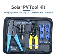 Kit de pinces à sertir pour câbles solaires, outil de sertissage pour systèmes d'énergie solaire, ensembles de pinces à sertir pour connecteurs PV pour câbles solaires