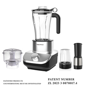 HappyPartner Mixeur Électrique Multifonction 4-<span class=keywords><strong>en</strong></span>-<span class=keywords><strong>1</strong></span> : Blender, Extracteur de Jus, Broyeur, et Machine à Smoothies <span class=keywords><strong>Silvercrest</strong></span> - Product Image 2