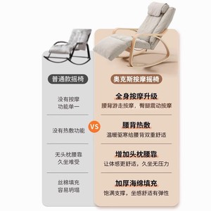 Ox Massage Rocking Chair Full Body <b>Vibration</b> Heat Compress Lazy Sofa Home Use - Product Image 1