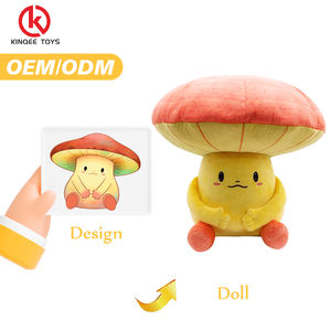 Kinqee OEM kustom mainan mewah 10-20cm boneka katun boneka hewan jamur kustom boneka lembut karakter Anime boneka mewah - Product Image 1