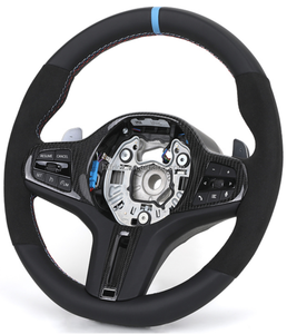 Volante Personalizado de Fibra de Carbono Real para <span class=keywords><strong>BMW</strong></span> E63 E60 M5 E61 E64 525i 530 630 <span class=keywords><strong>650</strong></span> Serie 5 Serie 6 - Product Image 1