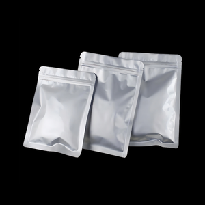 Низкий минимальный объем производства, 100 шт., на заказ, с высокой переносимостью, алюминиевая фольга, на молнии, пакеты для пищевых продуктов, плоские небольшие Упаковочные пакеты с логотипом на молнии - Product Image 2
