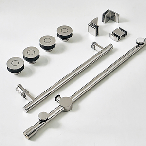 Exportación de América del Norte Puerta de <span class=keywords><strong>ducha</strong></span> <span class=keywords><strong>corredera</strong></span> 28 "Rodillos colgantes Partición de vidrio Acero inoxidable 304 <span class=keywords><strong>1</strong></span> Fix <span class=keywords><strong>1</strong></span> Cabina de <span class=keywords><strong>ducha</strong></span> móvil - Product Image 2
