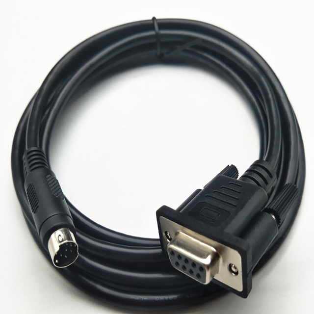 DB9 Female to 8pin Mini Din Male RS232 PLC Cable 2.5M for Mitsubishi Melsec PS2 to DB9 Keyboard Cable 3M 5M 1.5m 6ft