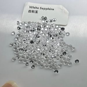 HQ אבני חן מעבדה נוצר לבן קורונדום ספיר 1-3mm יהלומי לחתוך סינטטי לבן ספיר מחיר לכל קרט - Product Image 6