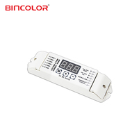 Contrôleur de lumière LED DMX Bincolor BC-834 4 canaux avec affichage RGBW, mode maître-esclave, décodeur DMX